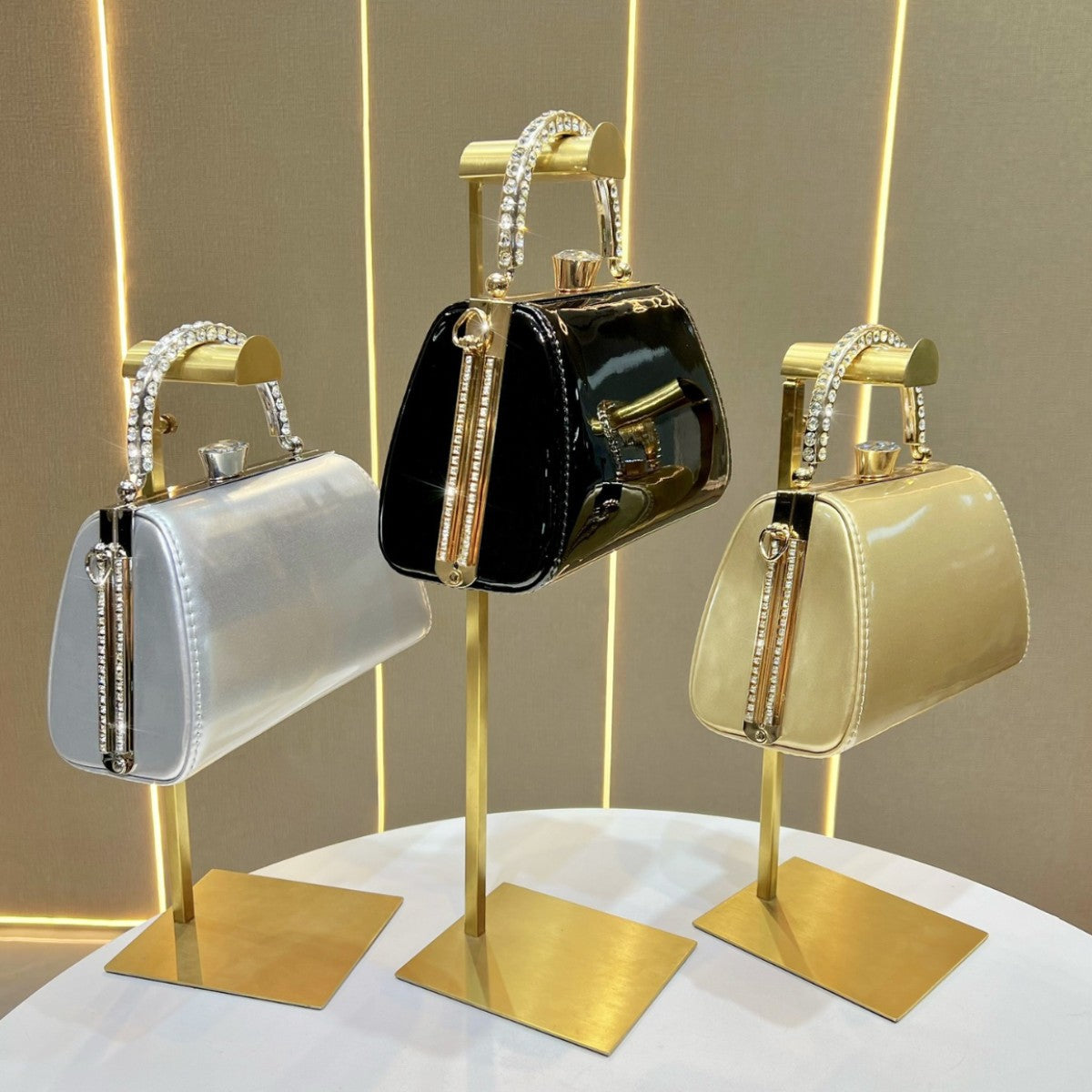 Elegant Patent Leather Evening Handbag — product view 4