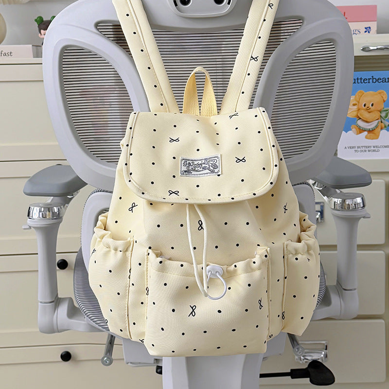 Stylish Dot-Printed Everyday Backpack — product view 3