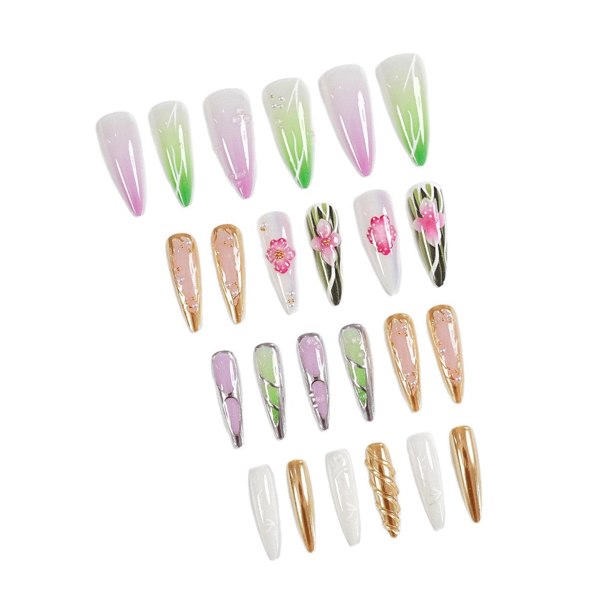 Premium Decorative Press-On Nail Art Set — product view 5
