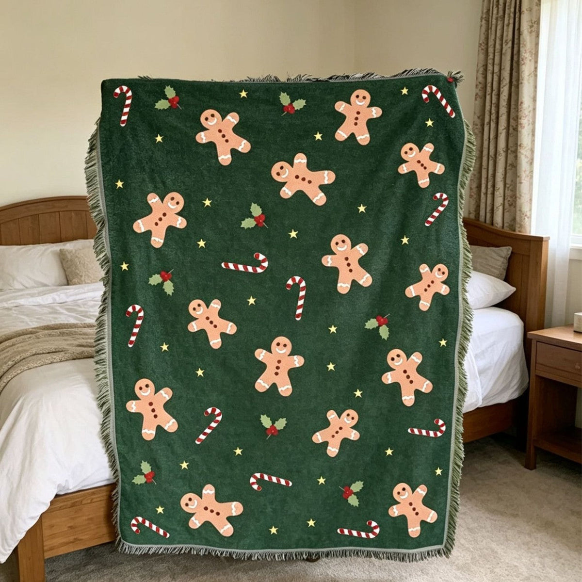 Festive Holiday Tapestry Throw Blanket — product view 1