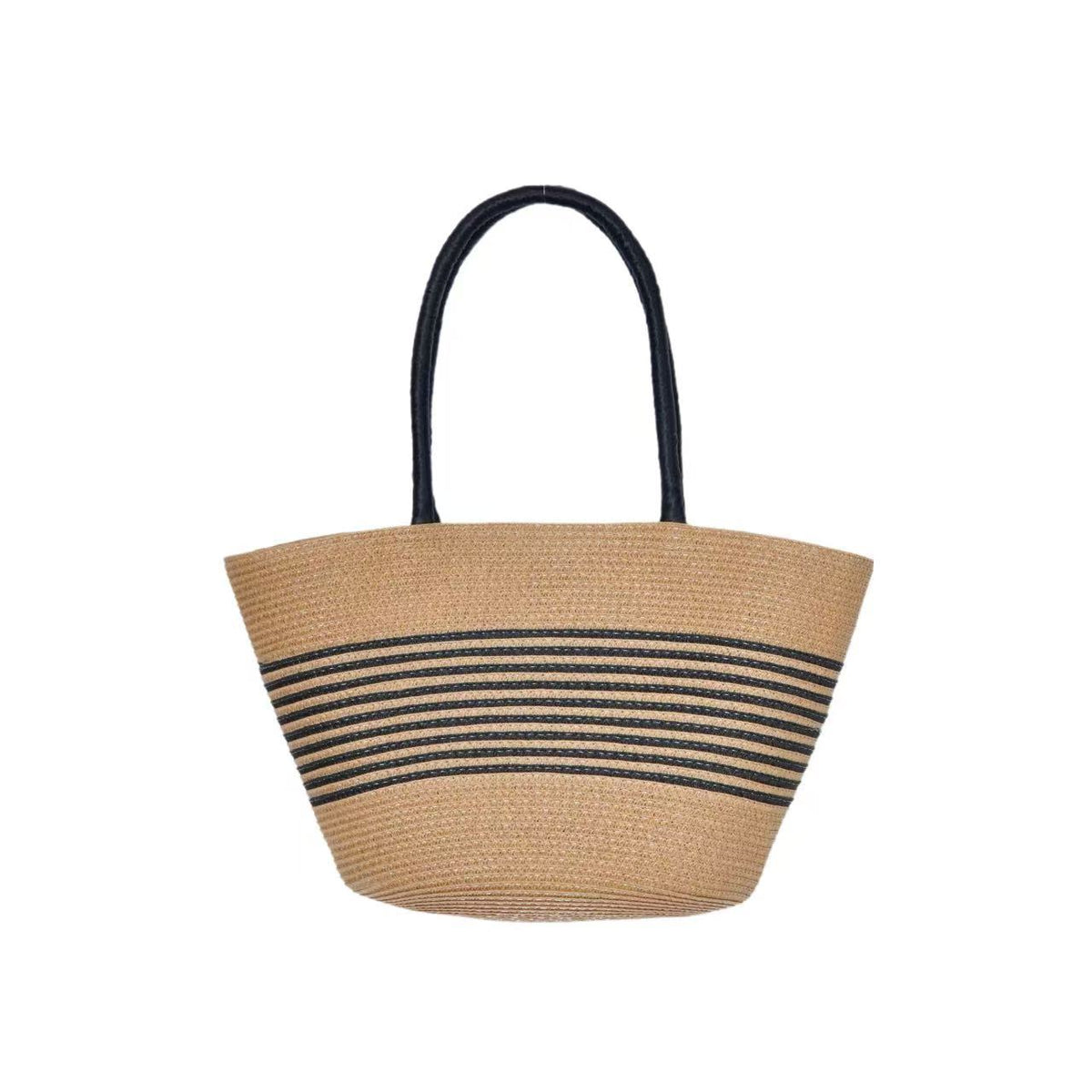 Beach bag with elegant stripe pattern and sturdy shoulder straps LoungeYard — product view 4