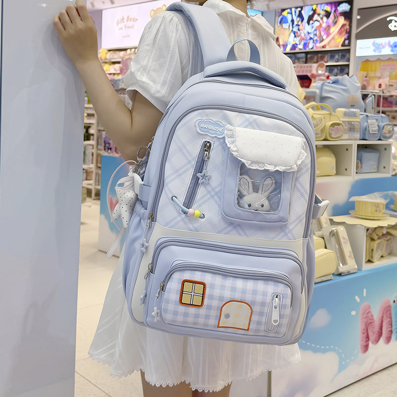 Cute Animal Print School Backpack LoungeYard — product view 4