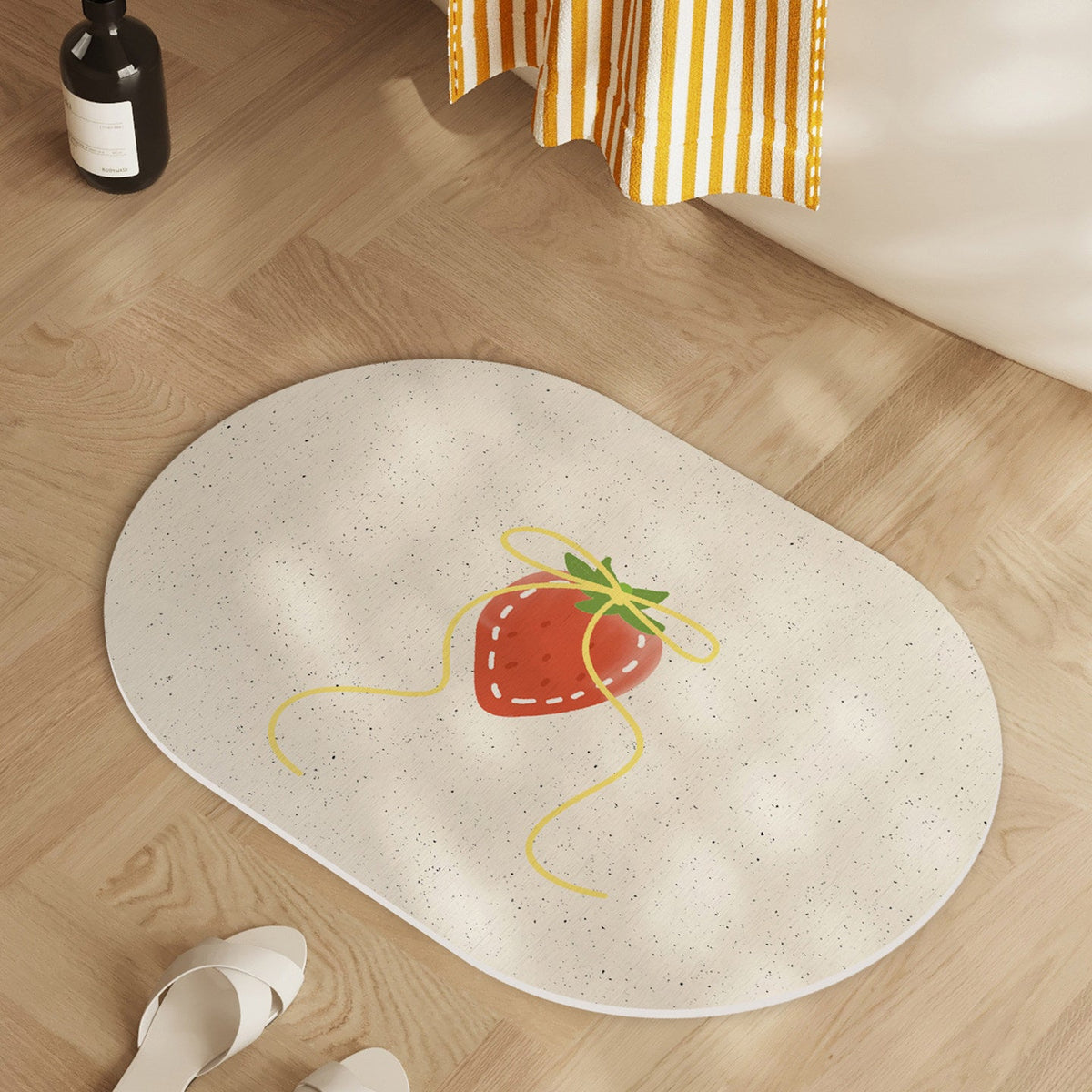 Playful Lemon-Themed Bath Mat LoungeYard — product view 5