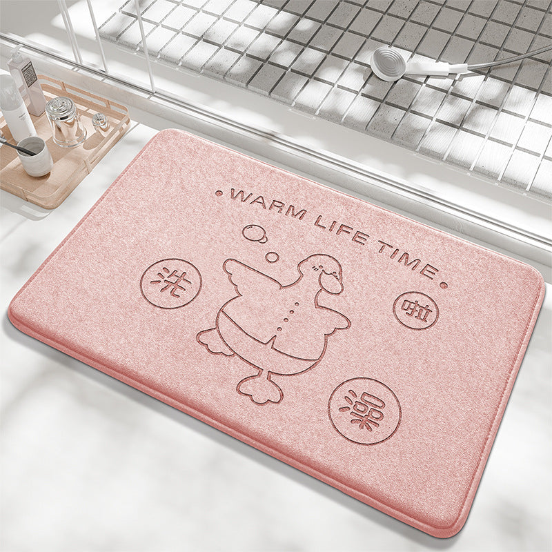Playful Bunny Design Bath Mat Bowlift — product view 4