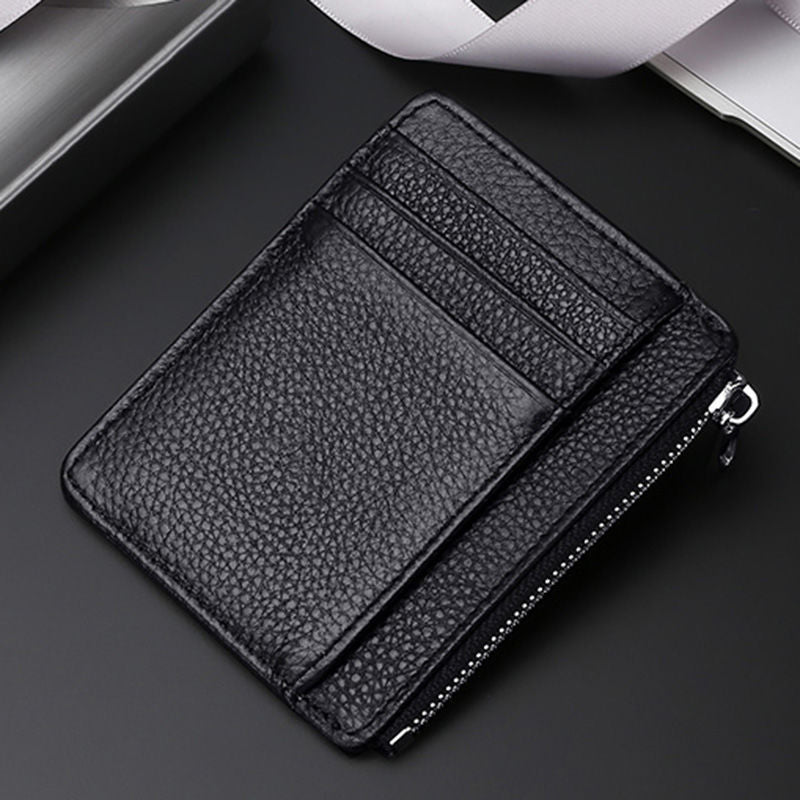 Premium Textured Leather Card Holder LoungeYard — product view 2