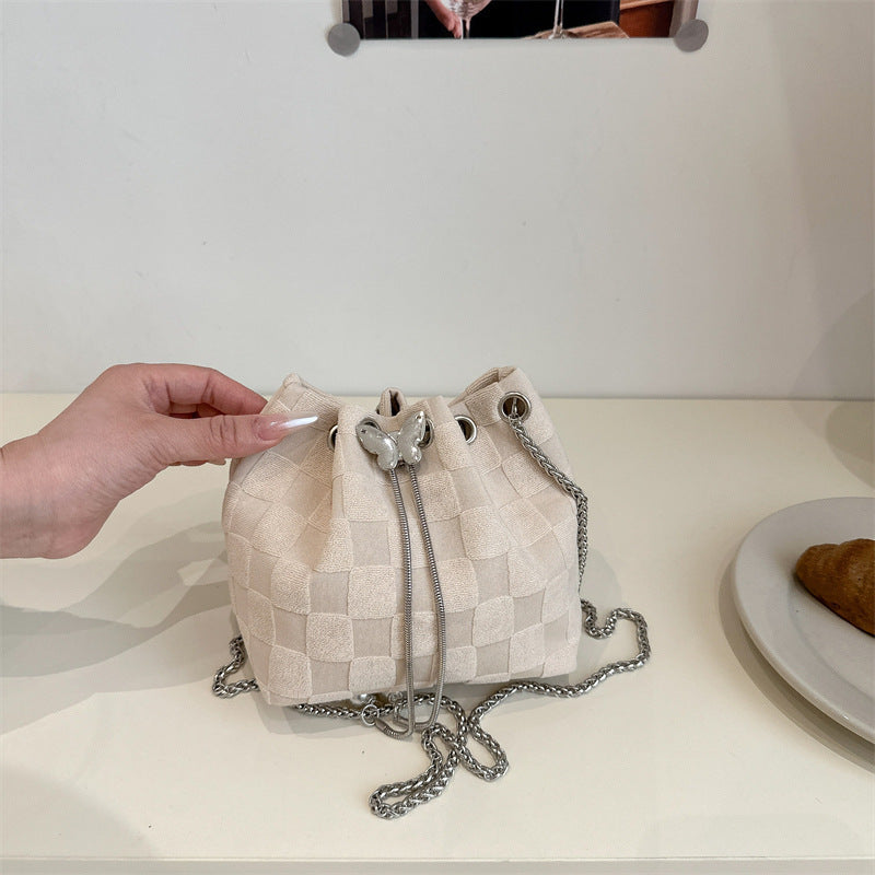 Elegant Woven Drawstring Mini Handbag LoungeYard — product view 1