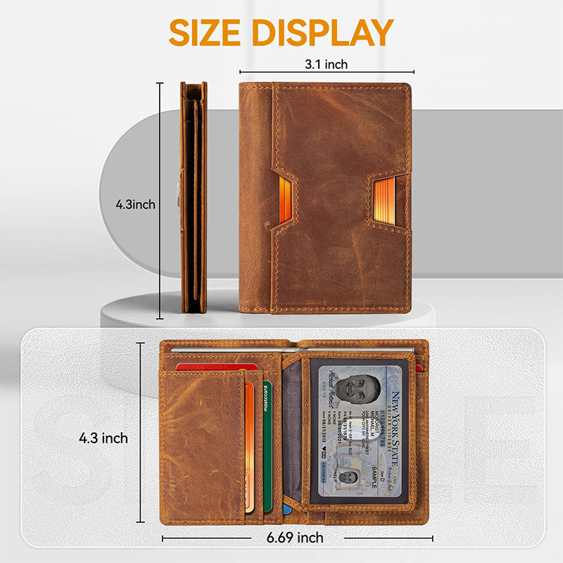 Slim RFID-Blocking Leather Cardholder LoungeYard — product view 4
