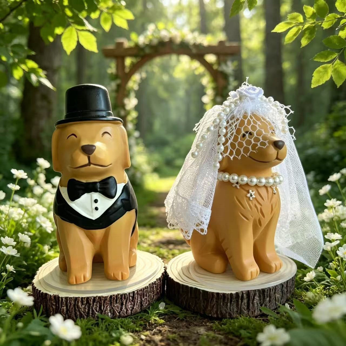 Wedding Dog Figurines Bowlift — product view 2