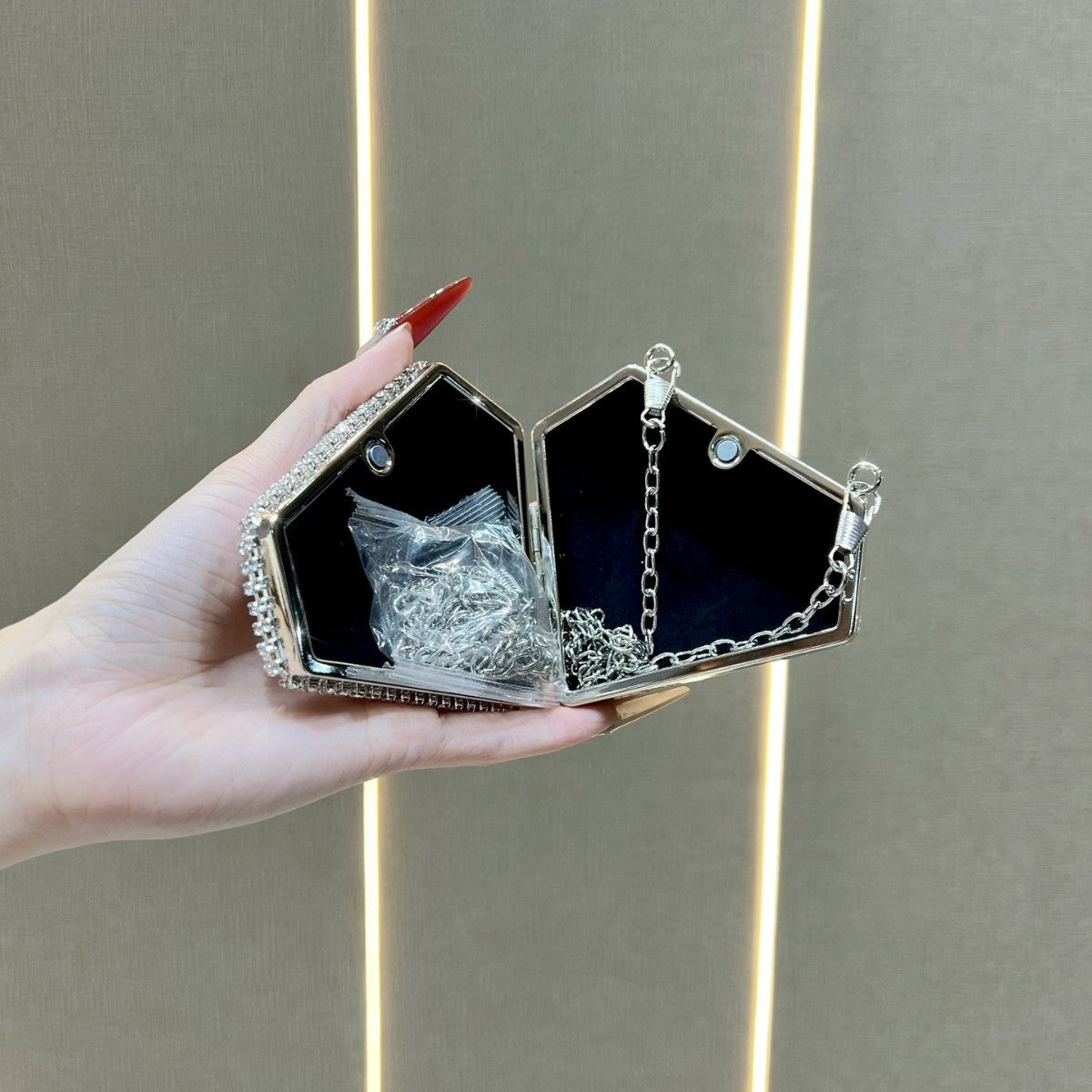 Decorative Geometric Clutch — product view 3