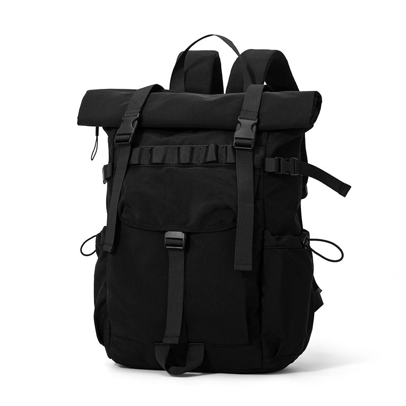 Urban Backpack with Flexible Roll Closure and Versatile Compartments LoungeYard — product view 2