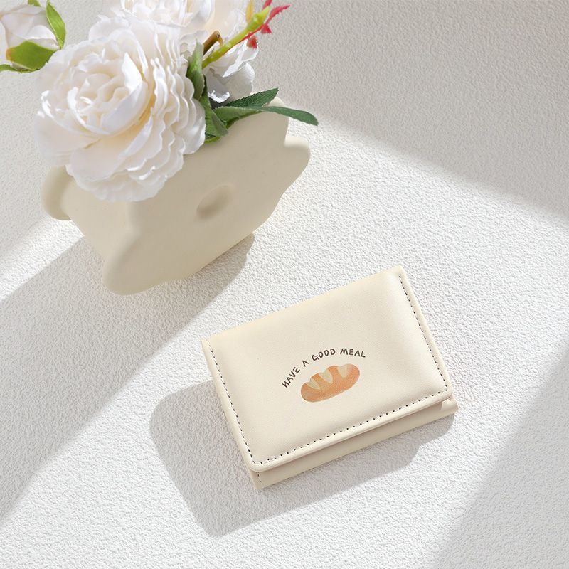 Croissant-Themed Leather Mini Wallet LoungeYard — product view 5