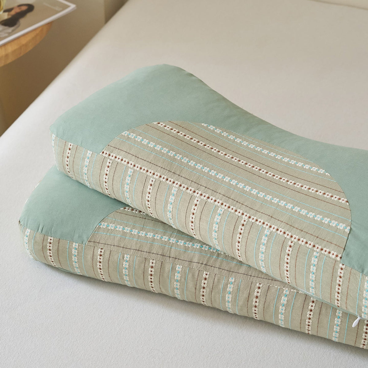 Ergonomic Sleep Pillow with Fine Pattern Structure LoungeYard — product view 7