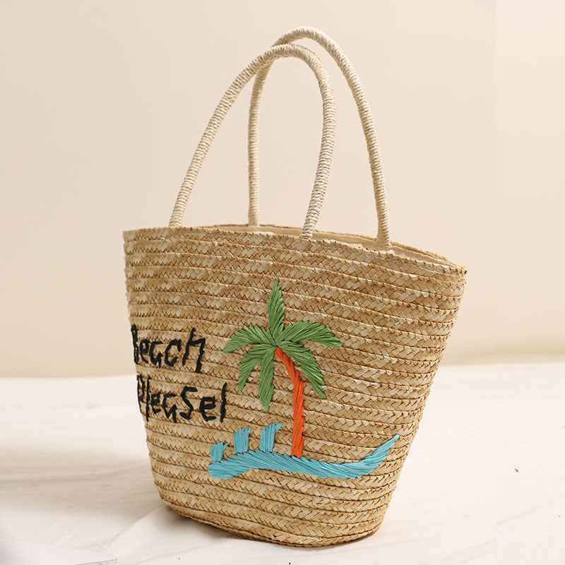 Beach linen bag with personalized embroidery LoungeYard — product view 2