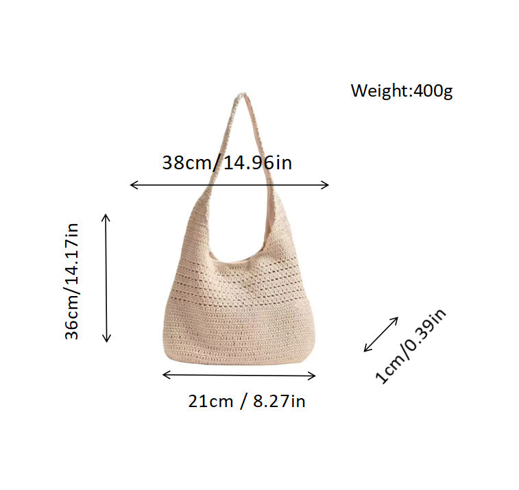 Handbag Made of Hand-Crocheted Natural Material LoungeYard — product view 6