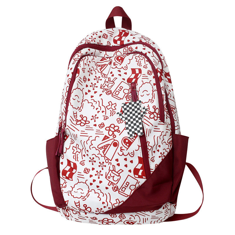 Fun Printed Graphic School Backpack LoungeYard — product view 1