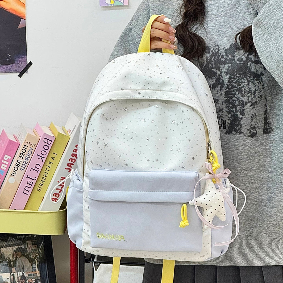 Multi-Purpose Star-Patterned Backpack LoungeYard — product view 1