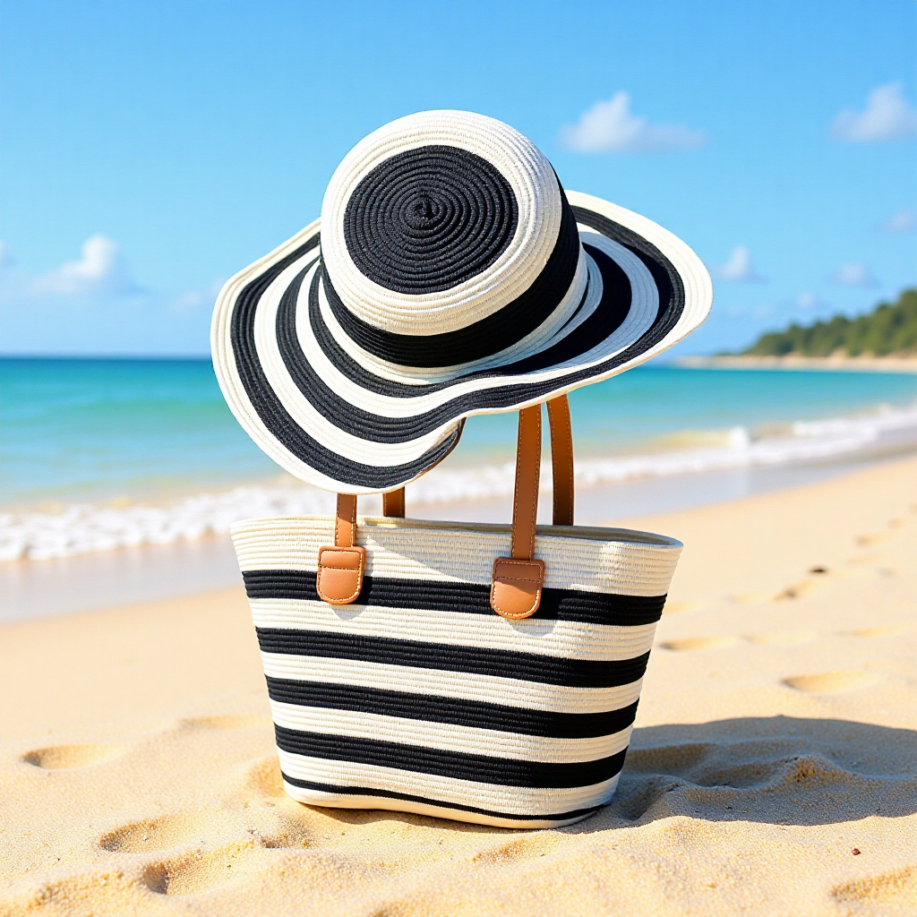 Beach bag with matching hat LoungeYard — product view 1