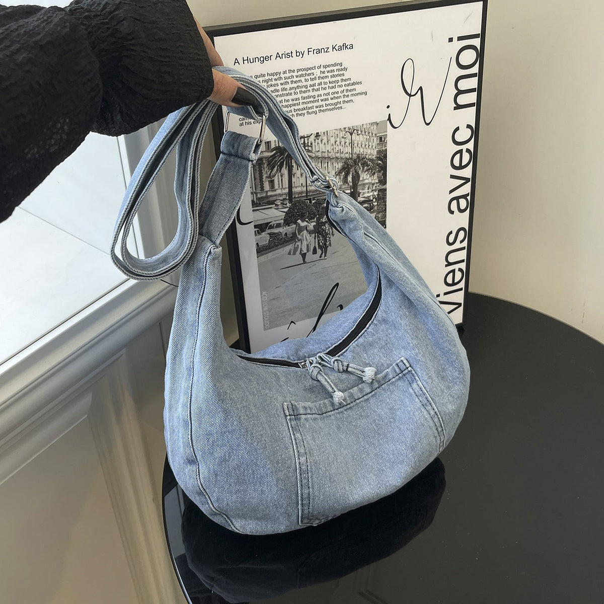 Chic Denim Shoulder Bag LoungeYard — product view 1