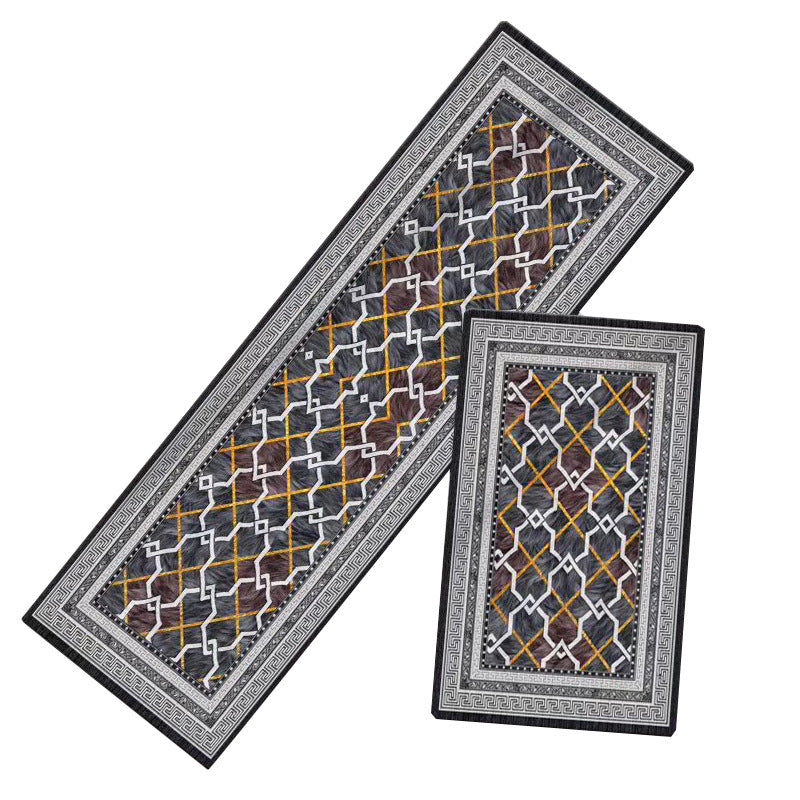 Marble-Pattern Kitchen Runner Mat Set Bowlift — product view 5