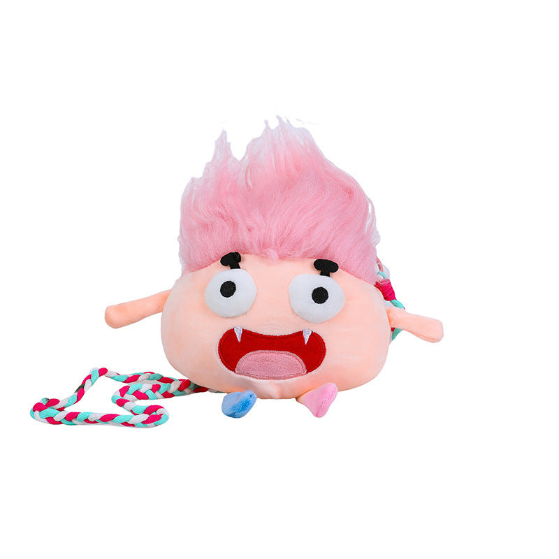 Plush Cartoon Monster Mini Backpack — product view 3