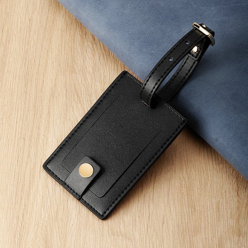 Premium Leather Luggage Tag LoungeYard — product view 1