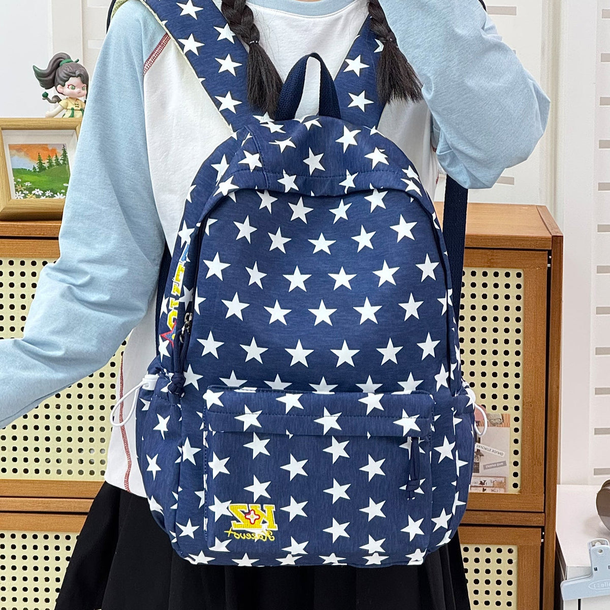 Star-Patterned Casual Backpack LoungeYard 1791205225 — product view 2