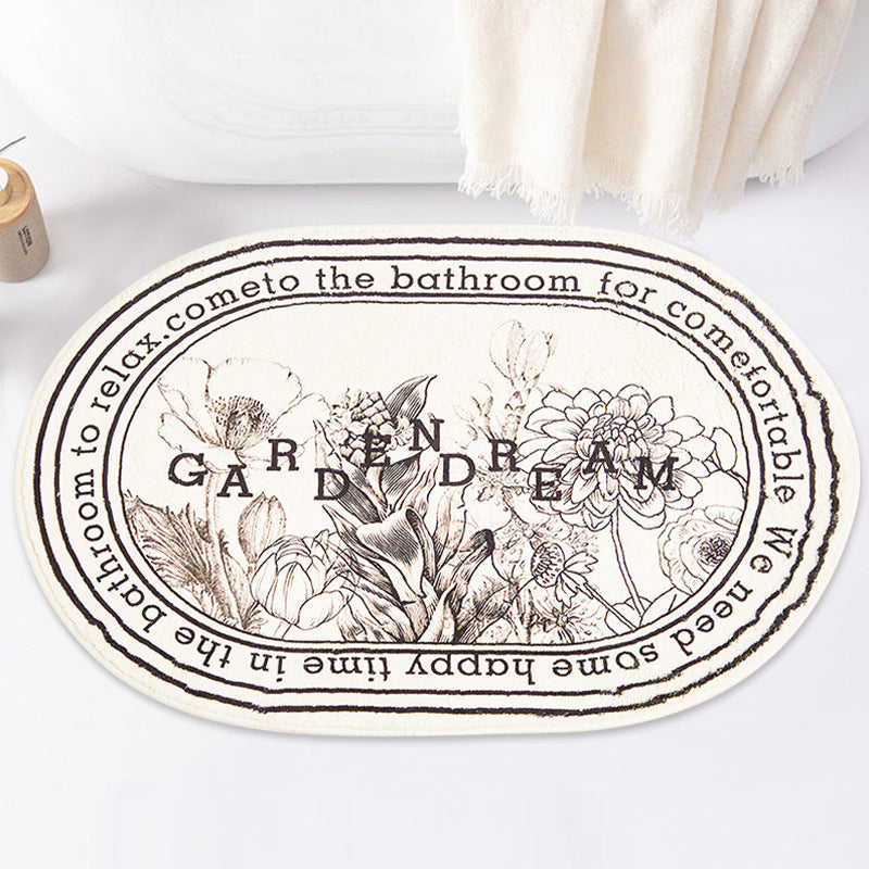 Decorative Botanical Bathroom Mat — product view 3