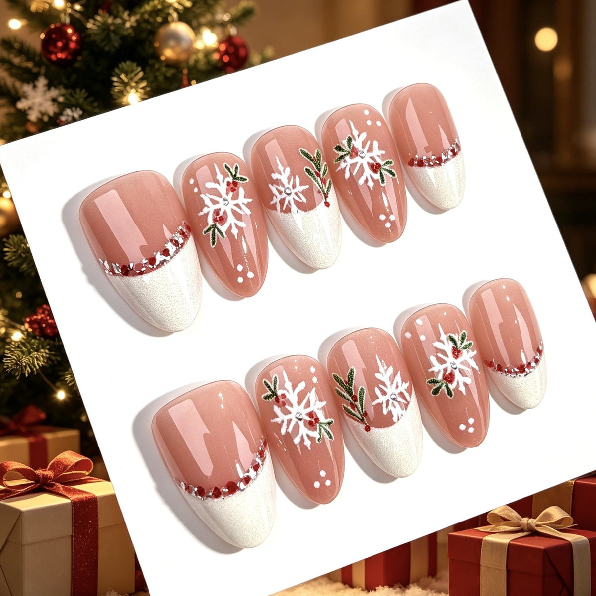 Floral-Design Press-On Nail Set — product view 3
