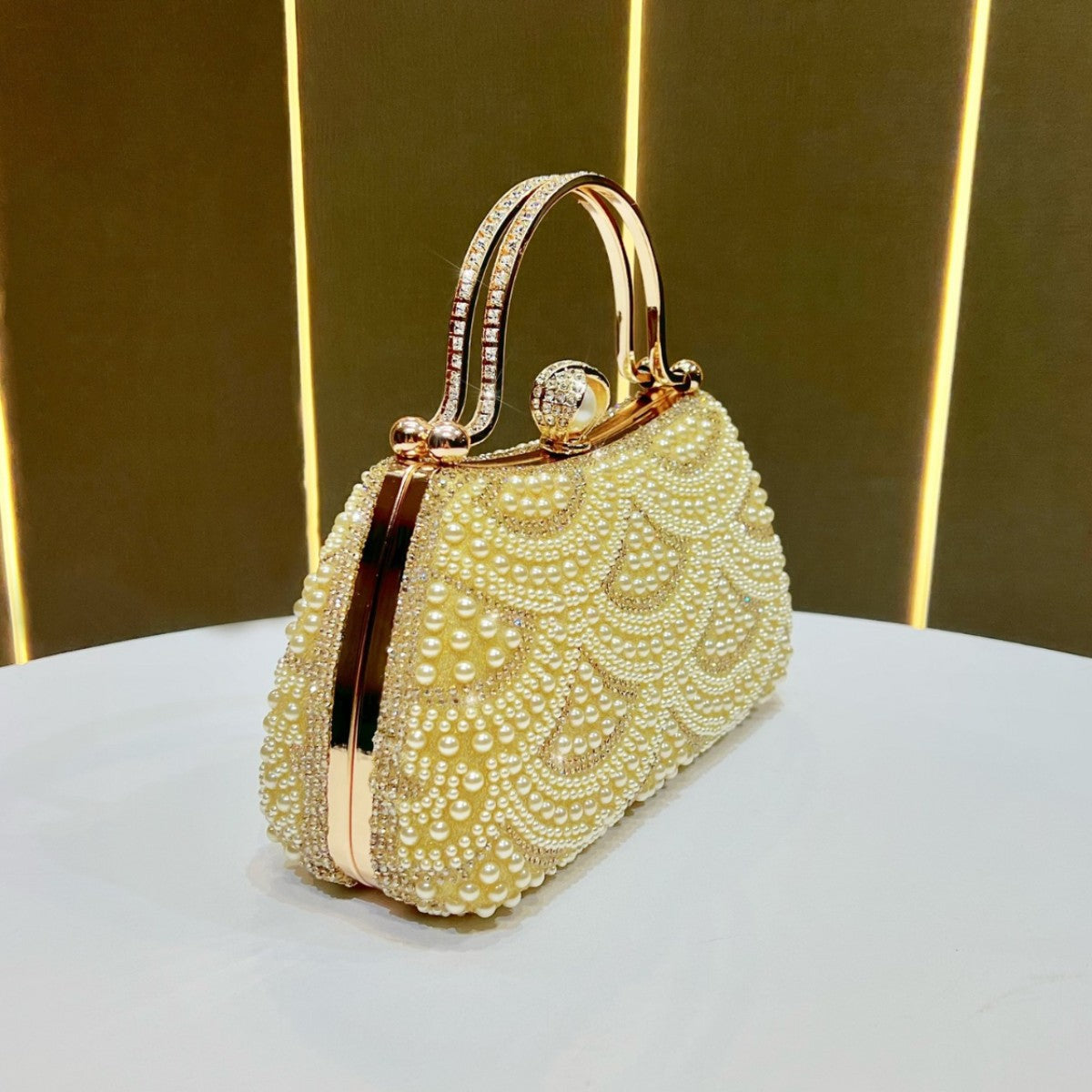 Vintage Pearl-Embellished Handbag — product view 2
