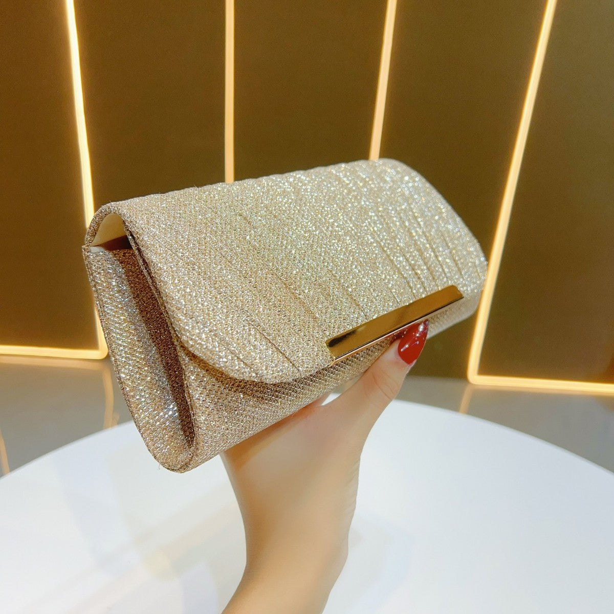 Elegant Textured Evening Clutch — product view 2