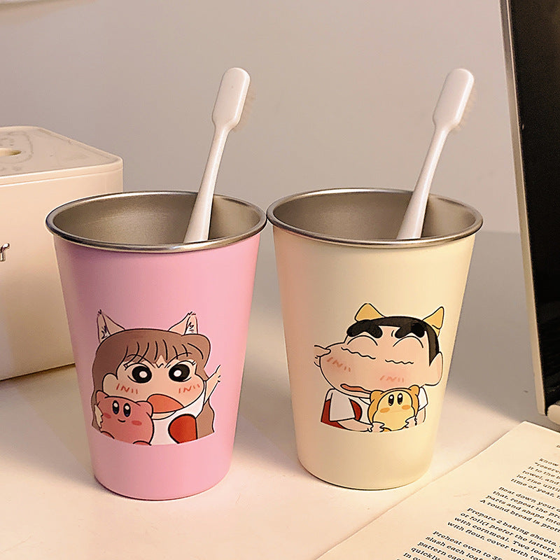 Stainless Steel Toothbrush Holder with Cute Cartoon Design LoungeYard — product view 1