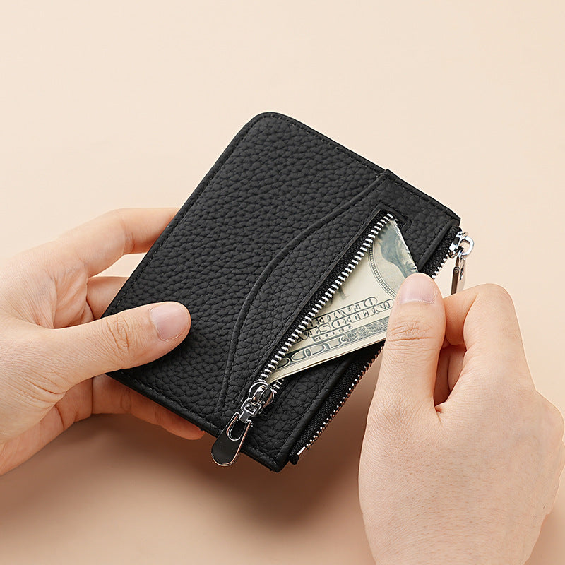 Textured Leather Cardholder — product view 5