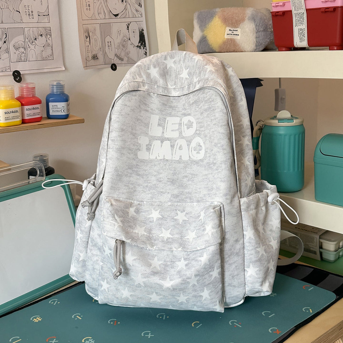 Fun Starry Patterned Backpack LoungeYard — product view 6