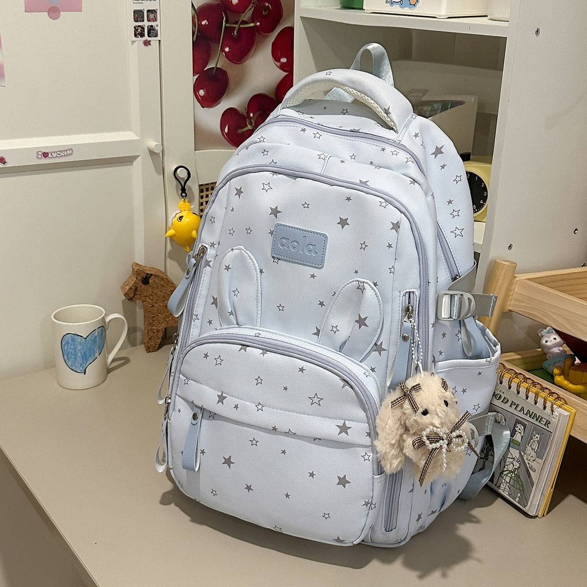 Adorable Bunny-Ear School Backpack LoungeYard — product view 6