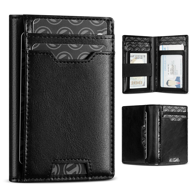 Sleek Multi-Pocket Leather Wallet LoungeYard — product view 1