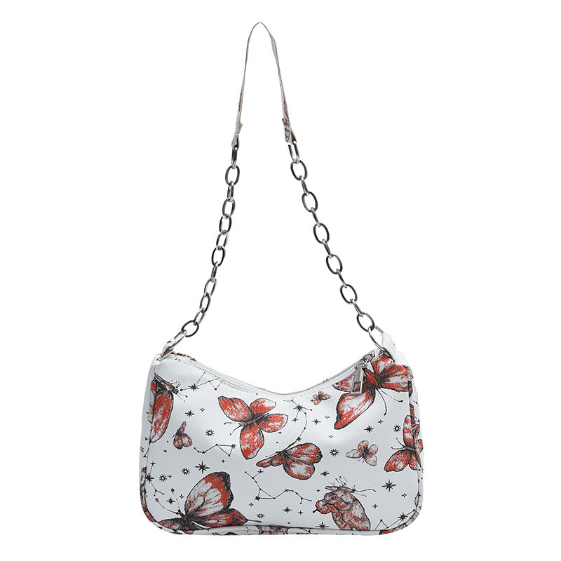 Butterfly Print Designer Hobo Bag — product view 5