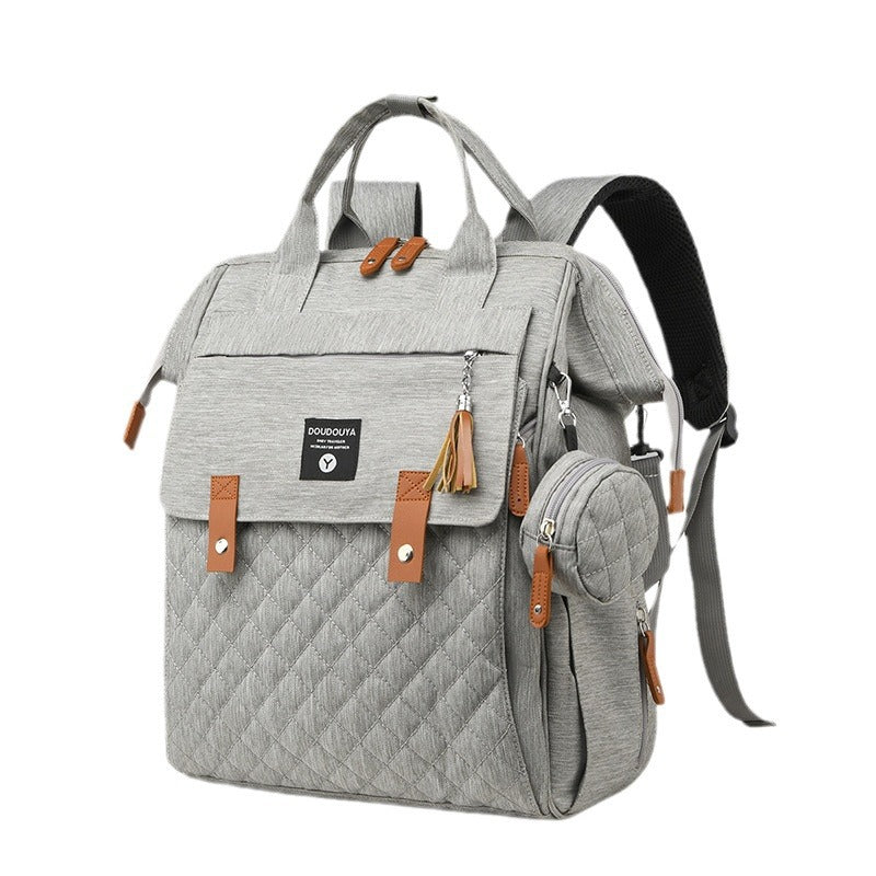 Multifunctional Quilted Diaper Backpack LoungeYard — product view 4