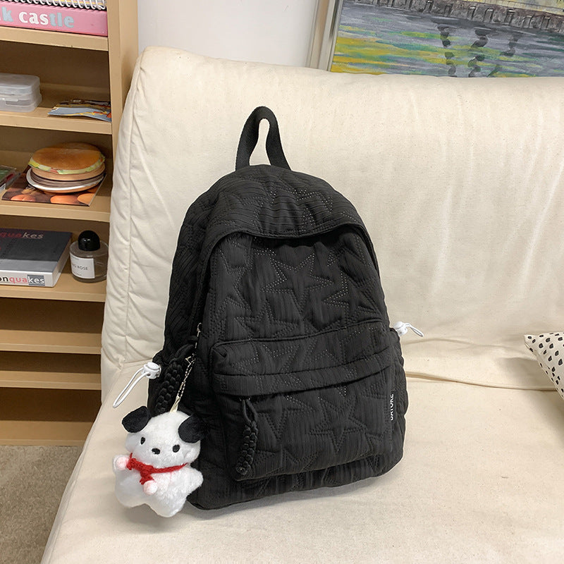 Quilted Backpack with Decorative Charm LoungeYard — product view 7