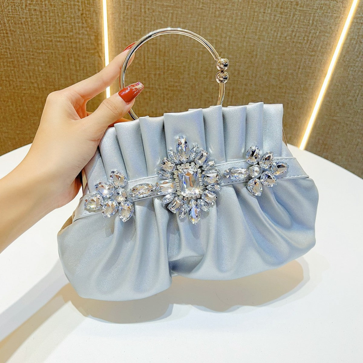 Elegant Ruched Evening Handbag — product view 1