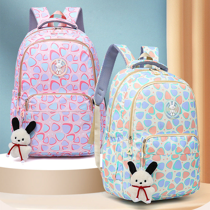 Cheerful school backpack with unique patterns and practical compartments LoungeYard — product view 1
