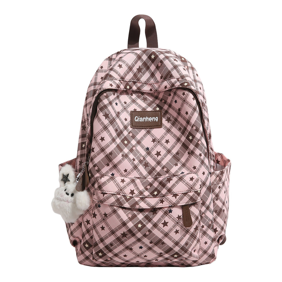 Checked Pattern Stylish Backpack — product view 1