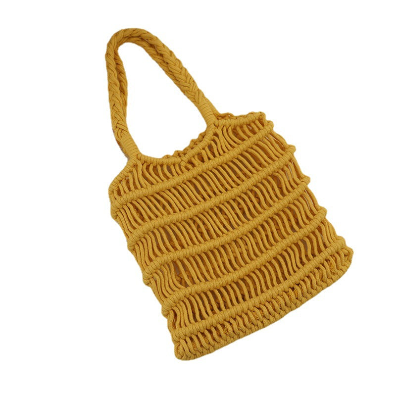 Braided Macrame Shoulder Bag LoungeYard — product view 5