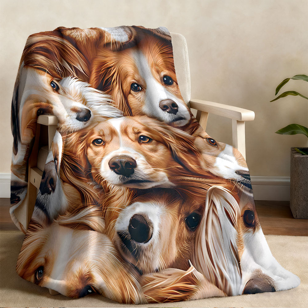 Cozy Dog-Themed Fleece Throw Blanket — product view 2