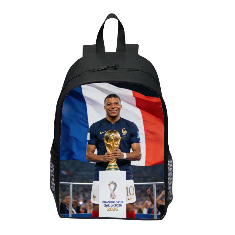 Sporty backpack with Wm trophy design LoungeYard — product view 5