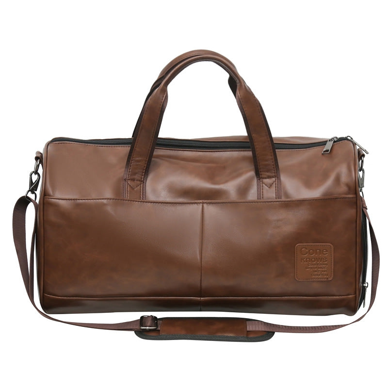Premium Leather Travel Duffle LoungeYard — product view 5