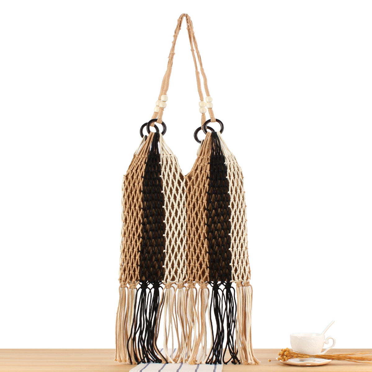 Elegant Macrame Handbag LoungeYard — product view 2