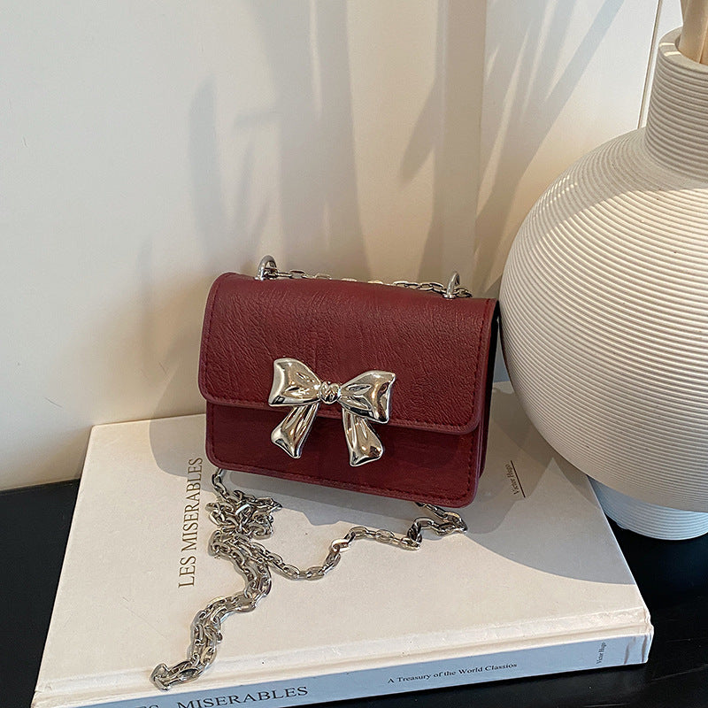 WoCharming Bow-Embellished Mini Handbag LoungeYard — product view 3