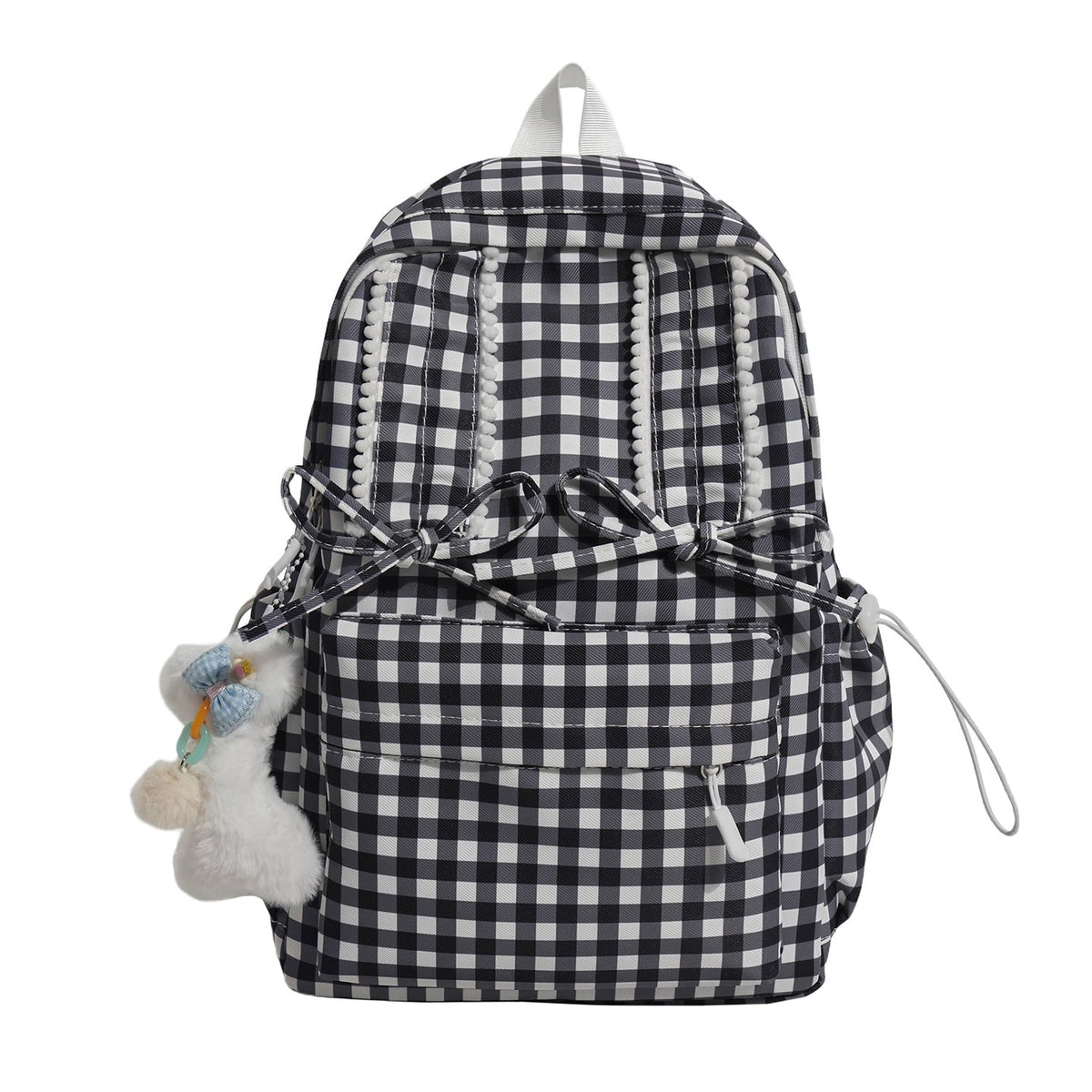 Charming Checked Pattern Backpack LoungeYard — product view 2