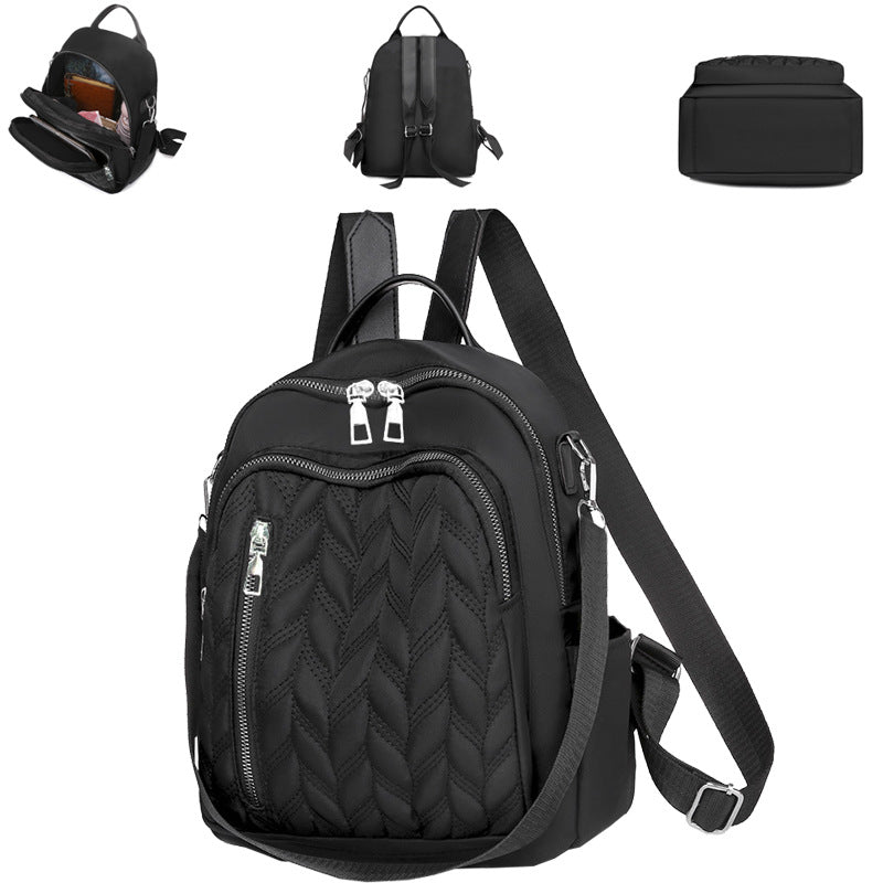 Women's Quilted Backpack Purse LoungeYard — product view 6