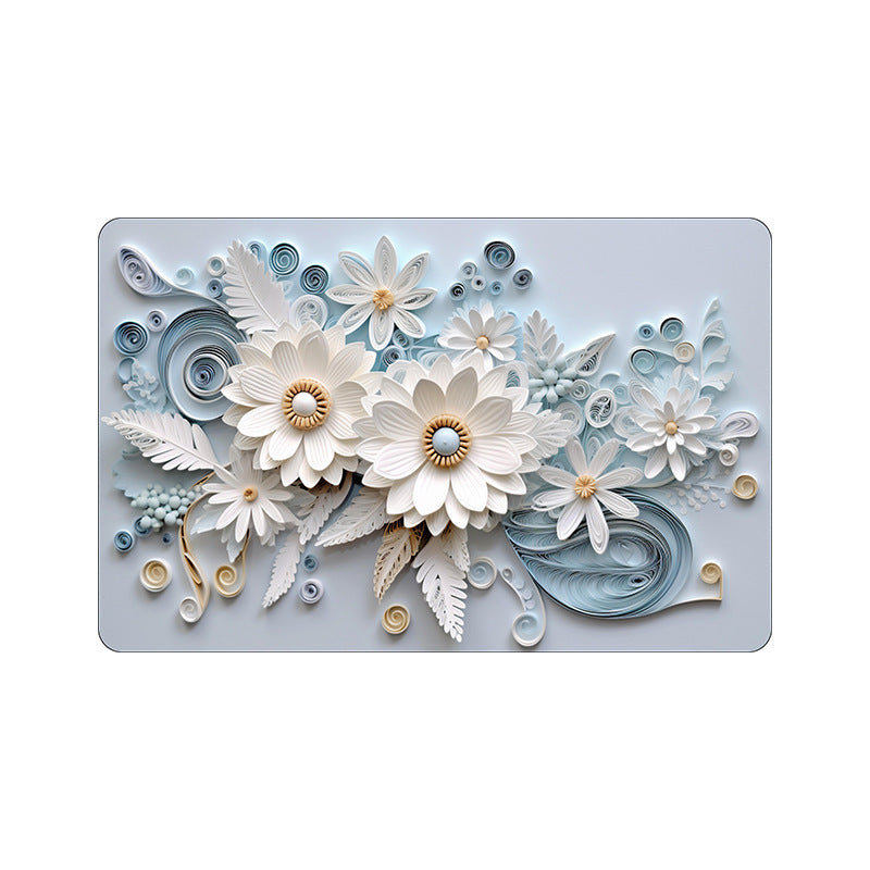 Soft Plush Floral Design Bath Mat — product view 5